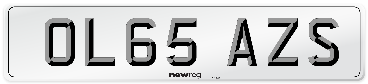 OL65 AZS Number Plate from New Reg